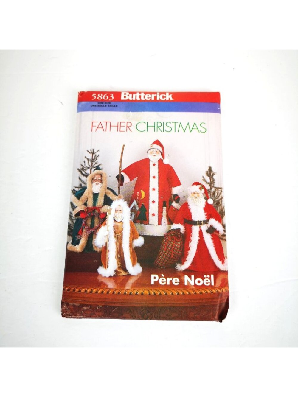 Butterick 5863‎ Father Christmas Doll One Size Sewing Pattern Uncut
